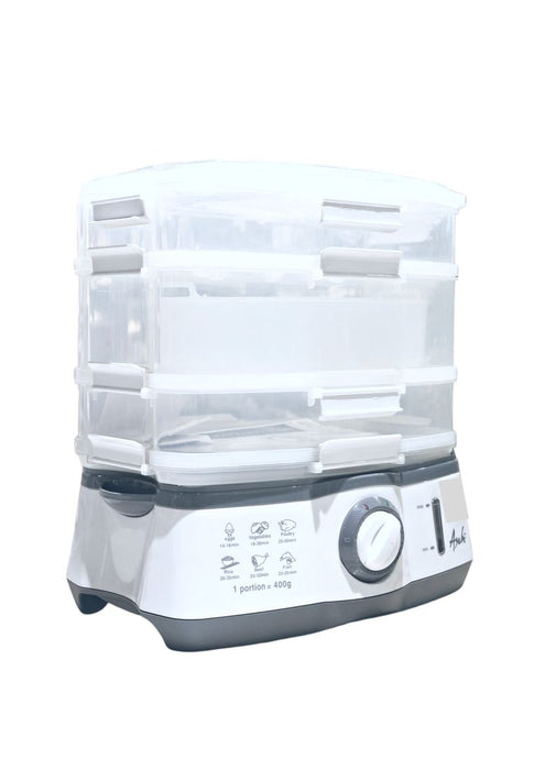 Asahi Portable Food Steamer With Rice Bowl & Base Tray