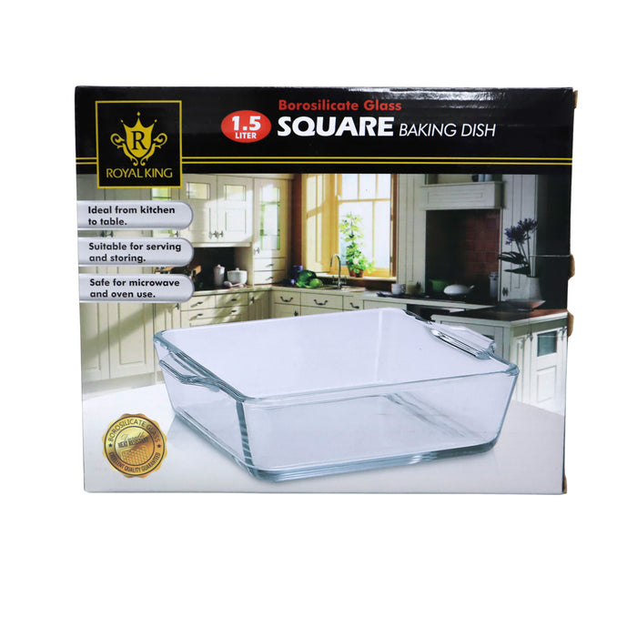 Royal King Square Glass Baking Dish 1.5L