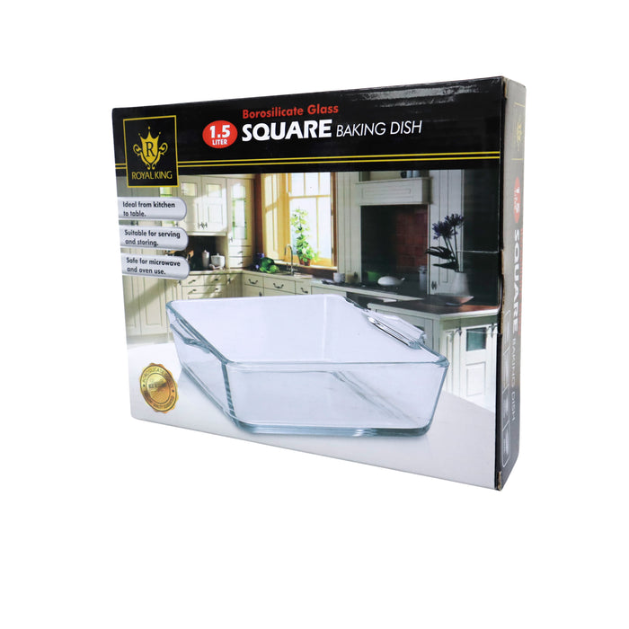 Royal King Square Glass Baking Dish 1.5L