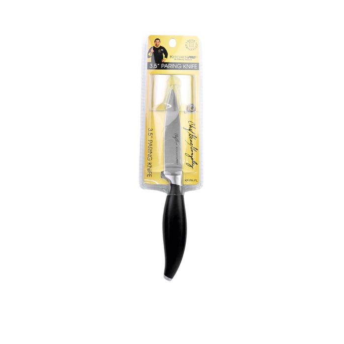 Kitchen Pro Chef Gene Gonzales Flair Collection Stainless Paring Knife 3.5" with Black Handle