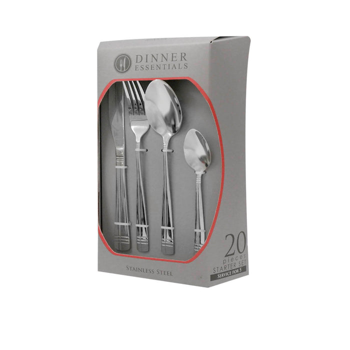 Dinner Essentials 20piece Stainless Cutlery Set in a Box