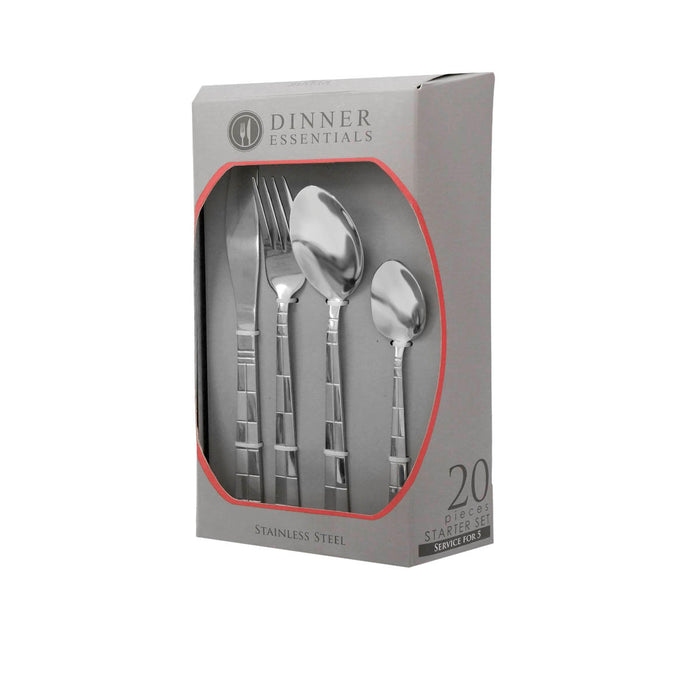 Dinner Essentials 20piece Stainless Cutlery Set in a Box