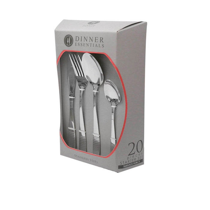 Dinner Essentials 20piece Stainless Cutlery Set in a Box