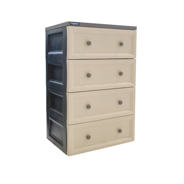 Megabox 4-Layered Drawer with Black Body 59 x 42 x 90cm (MG-190-4L)