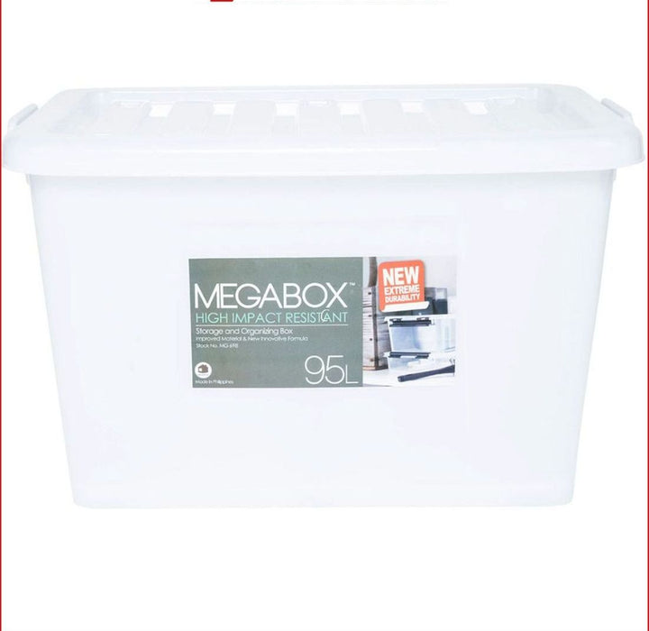 Megabox Storage 95L Clear 67.6cm x 47.8cm x 41cm