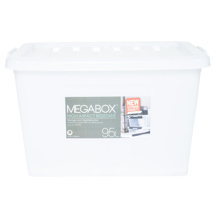 Megabox Storage 95L Clear 67.6cm x 47.8cm x 41cm