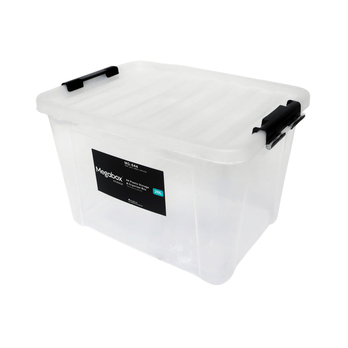 Megabox Storage Box 20L 39 x 29.5 x 25cm (MG-644) - Clear