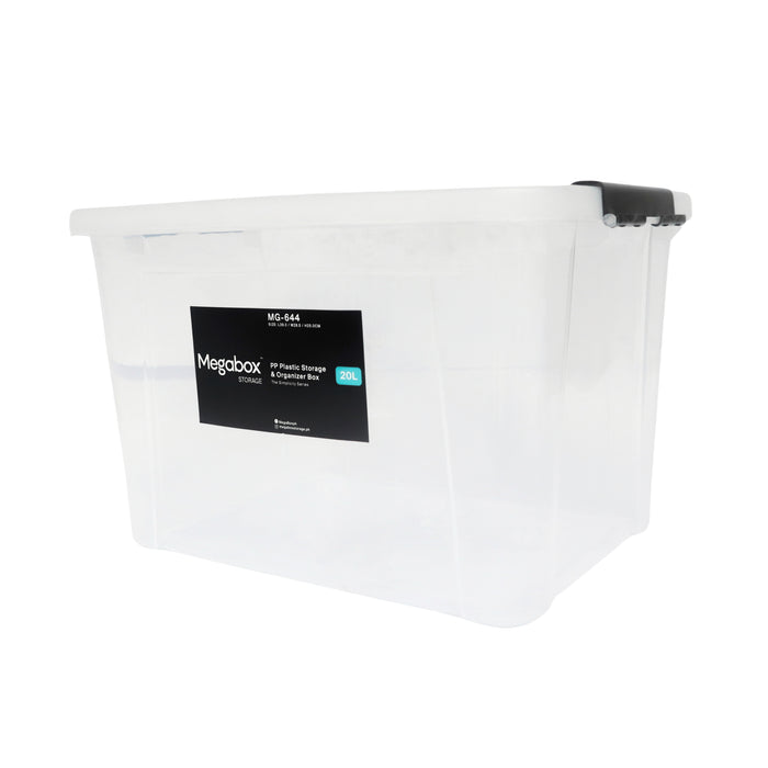 Megabox Storage Box 20L 39 x 29.5 x 25cm (MG-644) - Clear