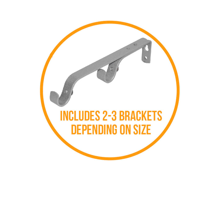 Style & Collection Expandable Double Curtain Rod 19mm with 2 Brackets 0.6-1.2m (CR1-2002A-19)
