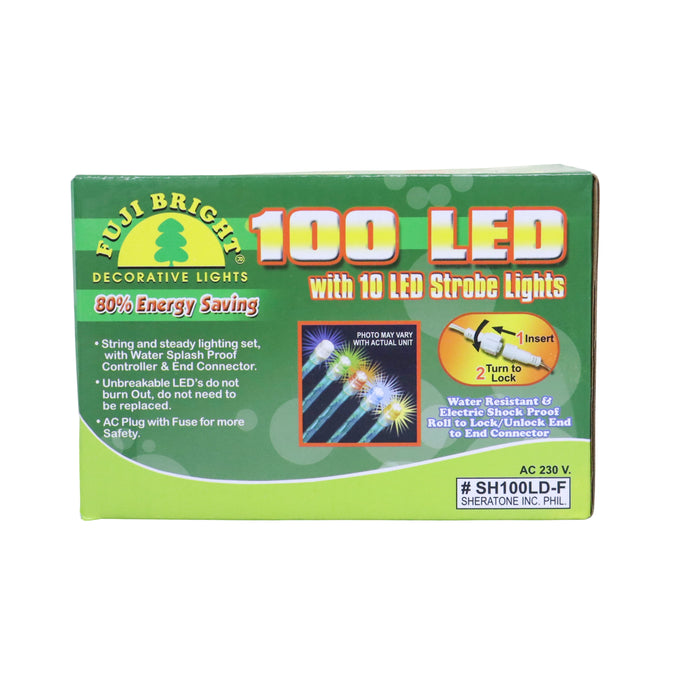 Landmark 100 LED Steady Strobe Christmas Lights (SH100LD-F)