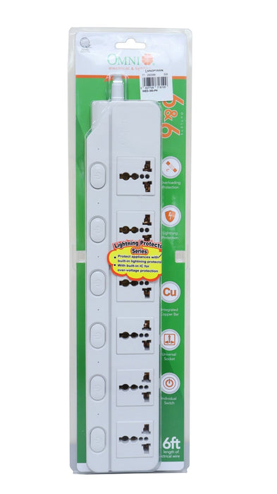 Individual Switch Extension Cord 6 Gang