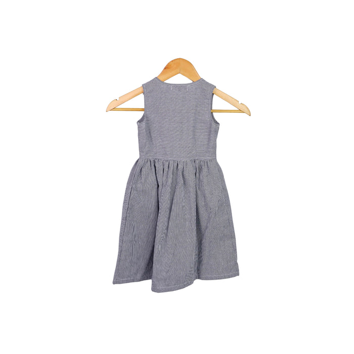 Kidscapade P. Sleeveless Stripes Dress with 2 Patch Pocket - Gray