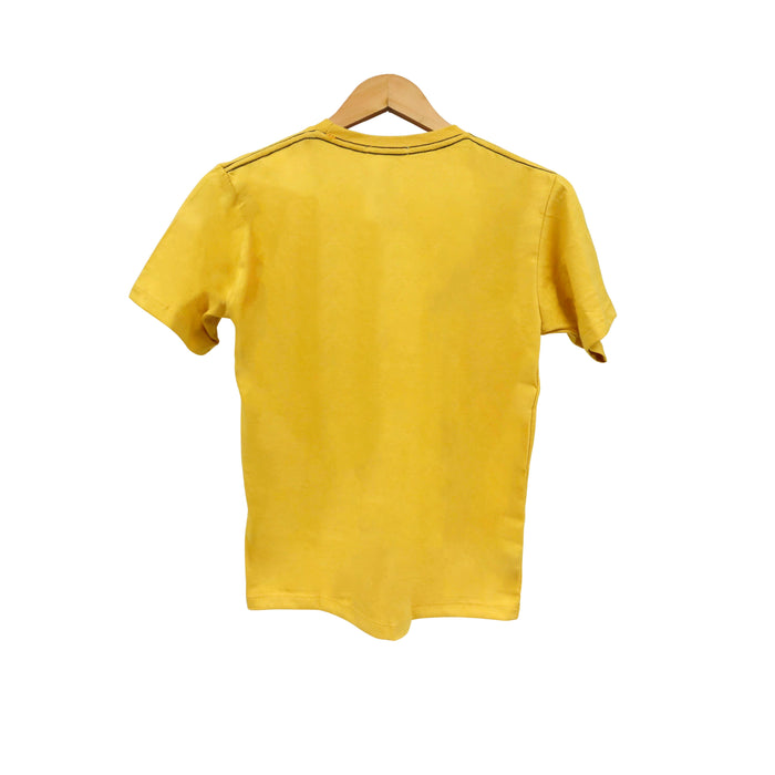 Kidscapade B Short Sleeves T-Shirt with Dinosaur Print - Mustard