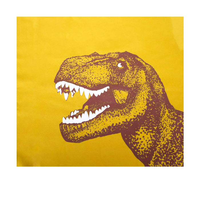 Kidscapade B Short Sleeves T-Shirt with Dinosaur Print - Mustard