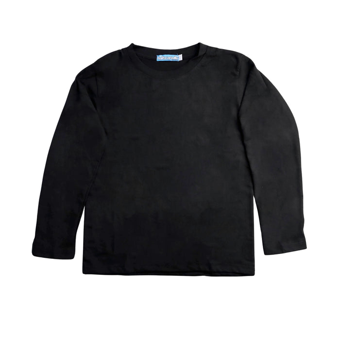 Kidscapade B Round Neck Plain Long Sleeves - Black