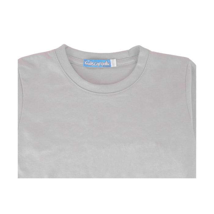 Kidscapade B Round Neck Plain Long Sleeves - Light Gray