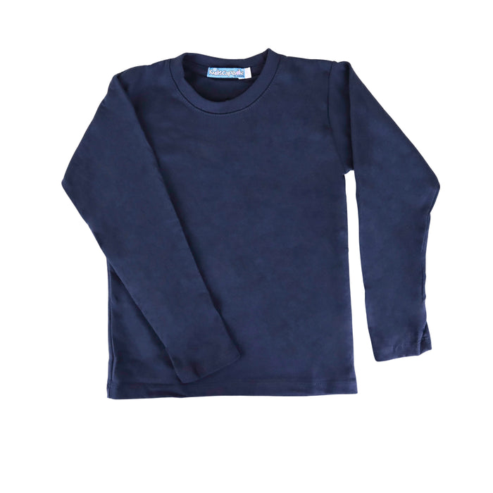 Kidscapade B Round Neck Plain Long Sleeves - Navy Blue