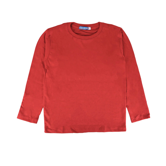 Kidscapade B Round Neck Plain Long Sleeves - Red