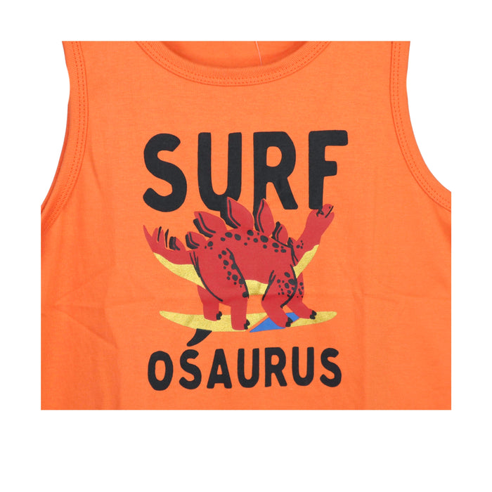 JKC Sando with Surf-osaurus Spot Print - Orange