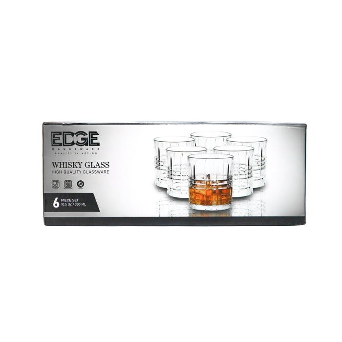 Edge Houseware 6 piece Sodalime Whisky Glass 300ml