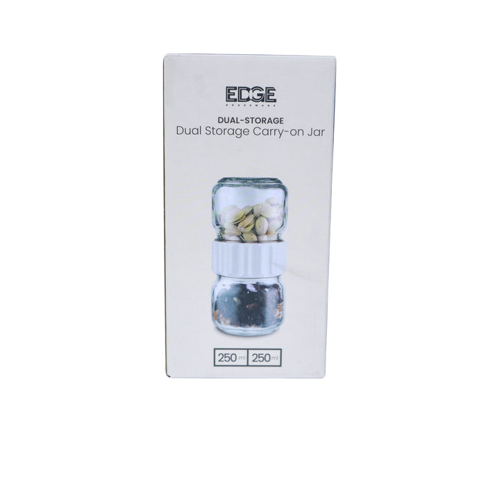 Edge Houseware White Band Carry-on Mason Jar