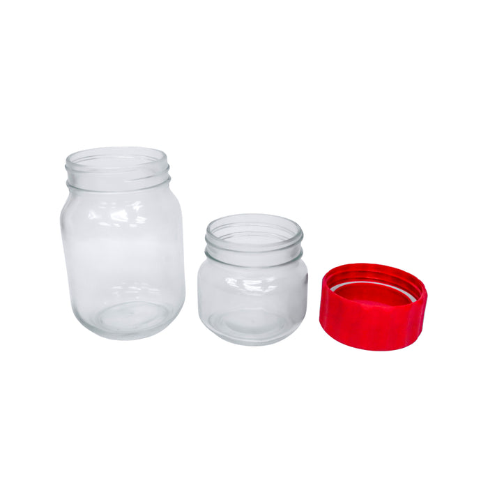 Edge Houseware White Band Carry-on Mason Jar