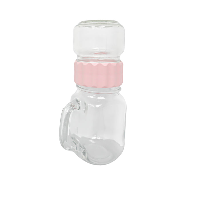 Edge Houseware Pink Band Carry-on Mason Jar 250ml & 500ml