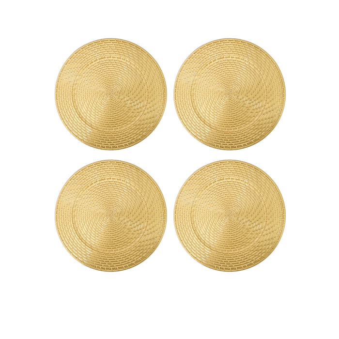 Masflex 4piece Golden Charger Plate Set