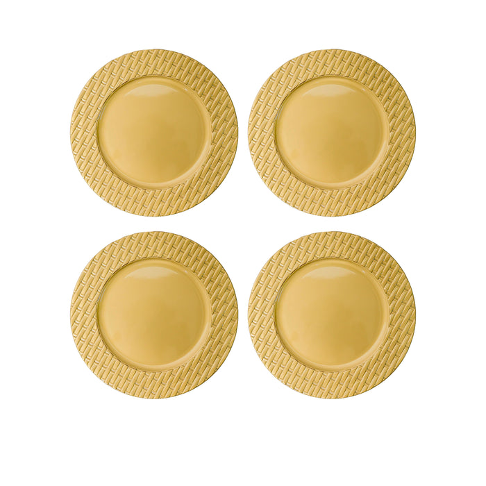 Masflex 4piece Golden Charger Plate Set