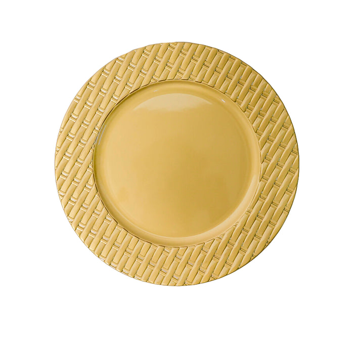 Masflex 4piece Golden Charger Plate Set