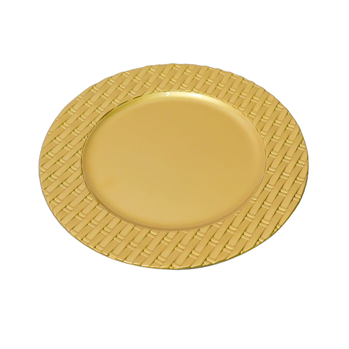 Masflex 4piece Golden Charger Plate Set