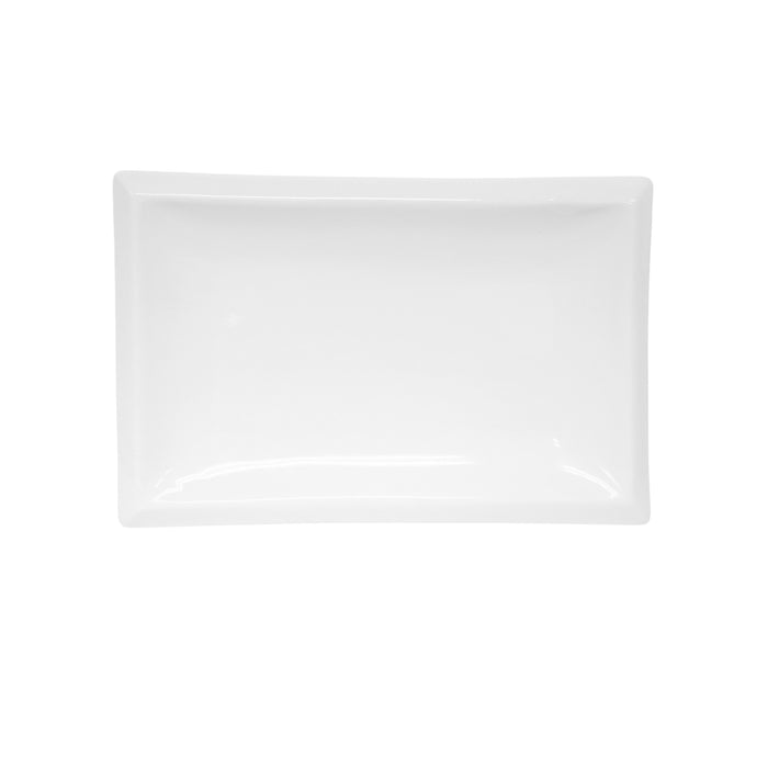 Edge Houseware Ceramic Rectangular Border Plate 10"