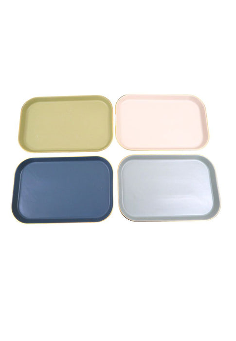 Cuisson Small Rectangular Ceramic Plate with Gold Rim 14 x 11 x 3cm