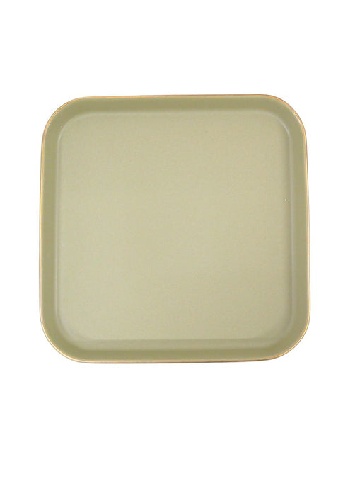 Cuisson Medium Square Ceramic Plate with Gold Rim 17 x 17 x  2cm