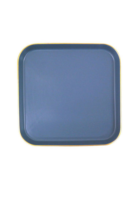 Cuisson Large Square Ceramic Plate with Gold Rim 21 x 21 x 3cm