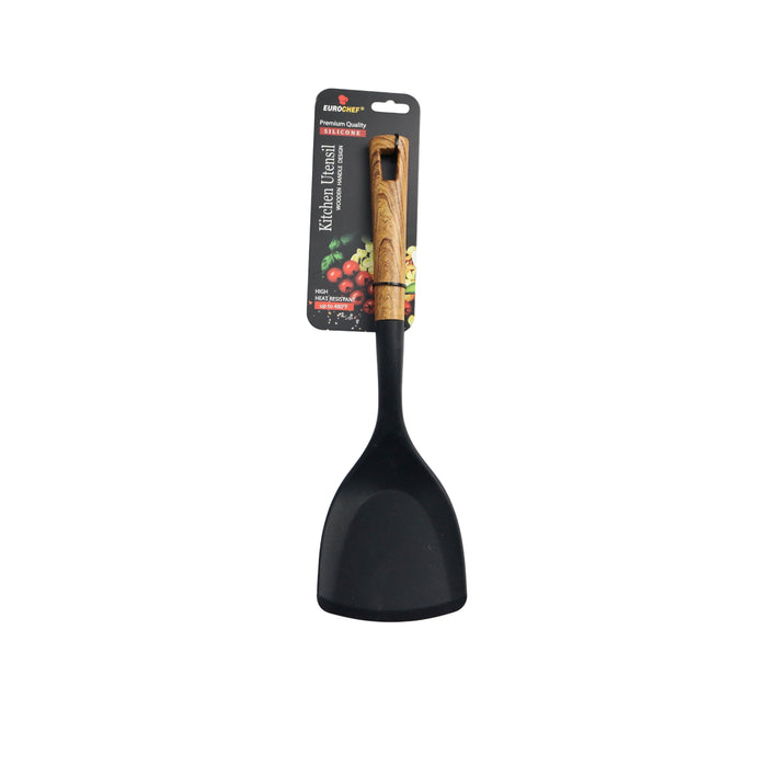 Eurochef Heavy Duty Silicone Large Turner with Wooden Handles