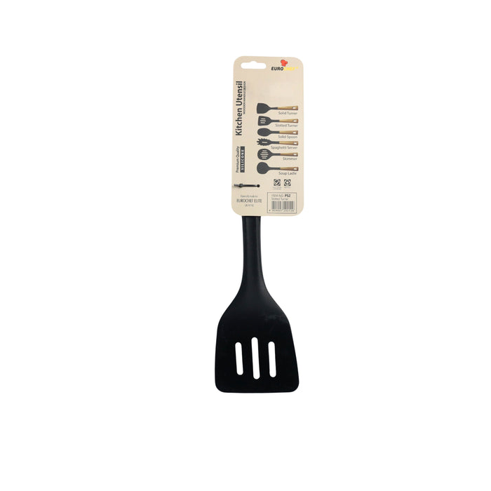 Eurochef Heavy Duty Silicone Slotted Turner with Wooden Handles