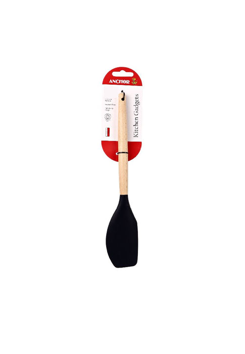 Anchor Silicone Angled Spatula with Wooden Handle