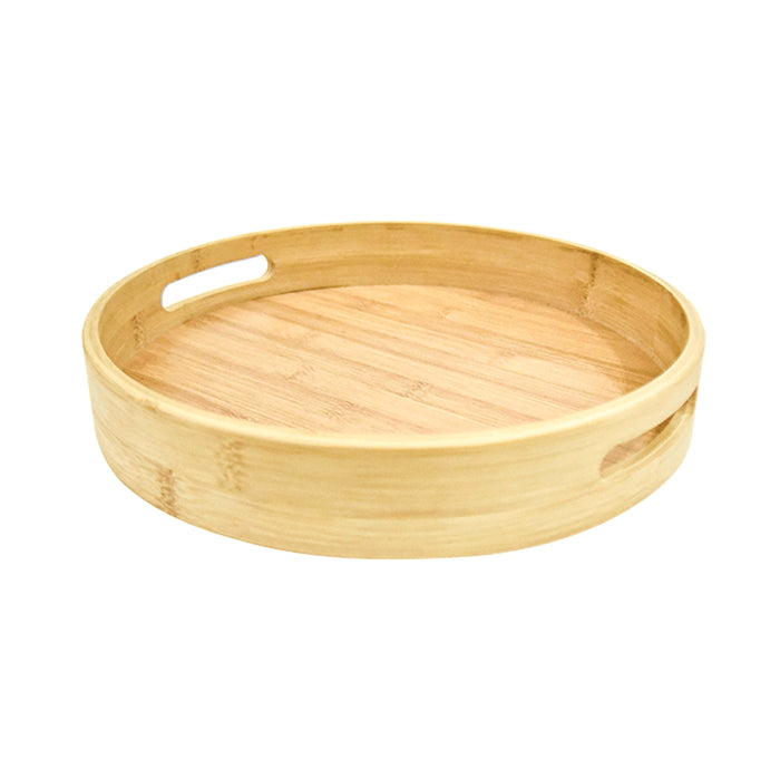 Masflex Round Wooden Serving Tray