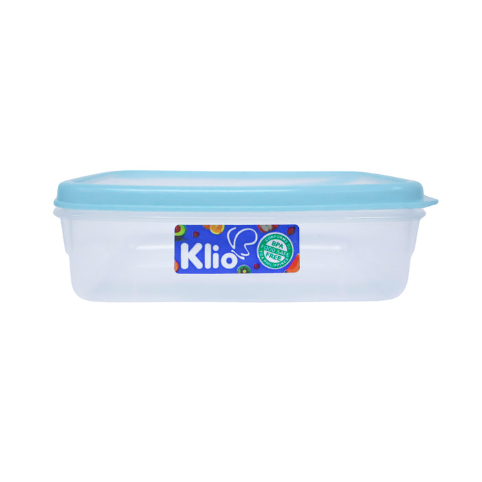 Klio Rectangular Small Stackable Food Keeper 480ml with Cover 15 x 11 x 5cm