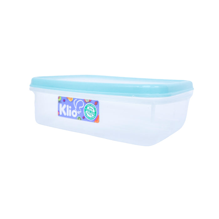 Klio Rectangular Small Stackable Food Keeper 480ml with Cover 15 x 11 x 5cm