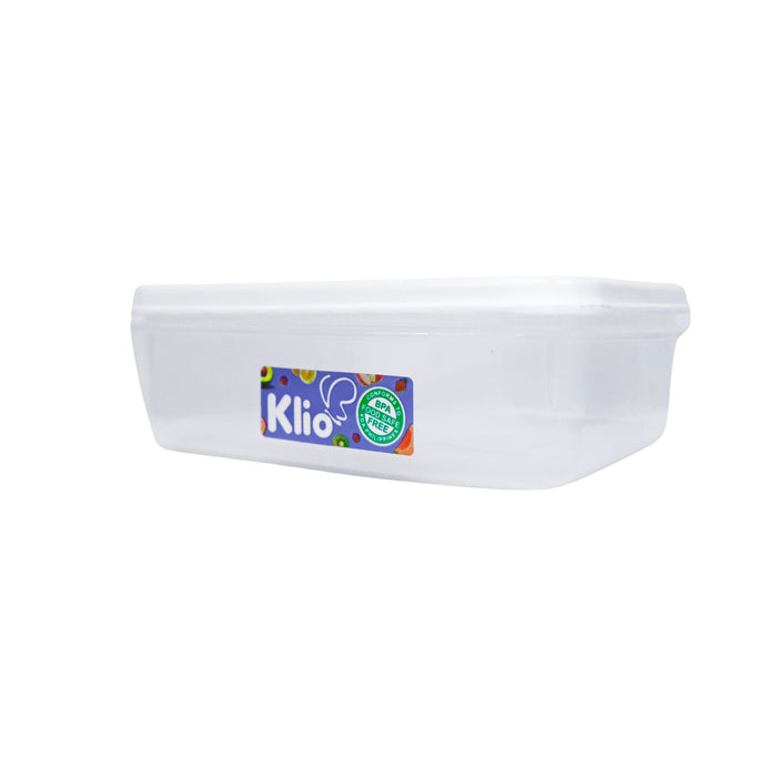 Klio Rectangular Small Stackable Food Keeper 480ml with Cover 15 x 11 x 5cm