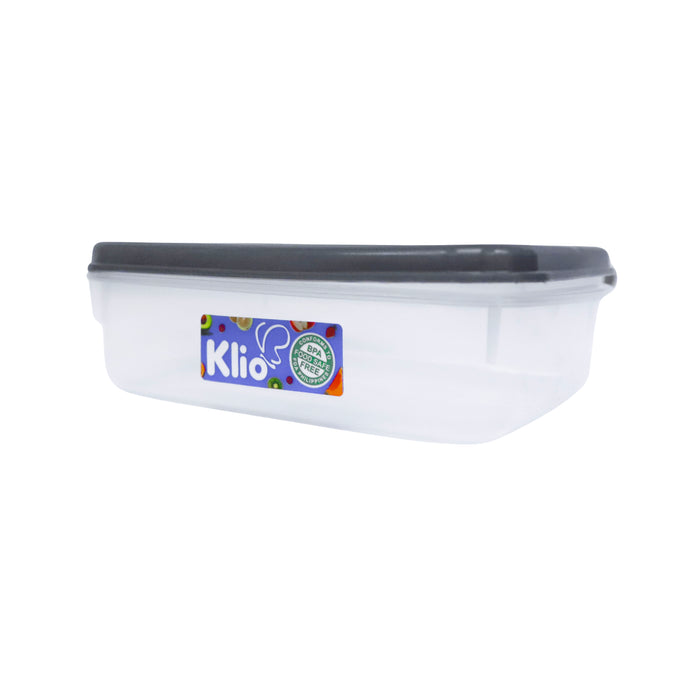 Klio Rectangular Medium Stackable Food Keeper 1L with Cover 20 x 14 x 7cm