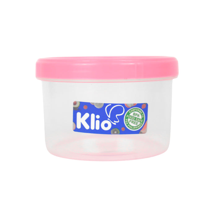 Klio Round Short Clear Canister 400ml with Lid and Scooper 10 x 10 x 8cm