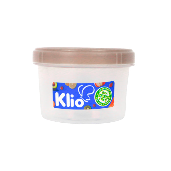 Klio Round Short Clear Canister 600ml with Lid and Scooper 12 x 12 x 8cm