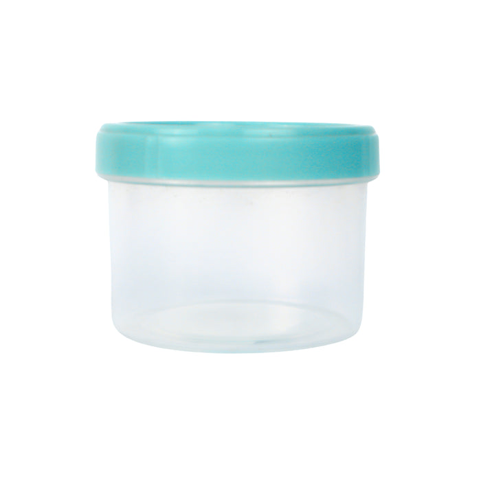 Klio Mini Round Short Clear Canister 60ml with Lid 6 x 6 x 5cm