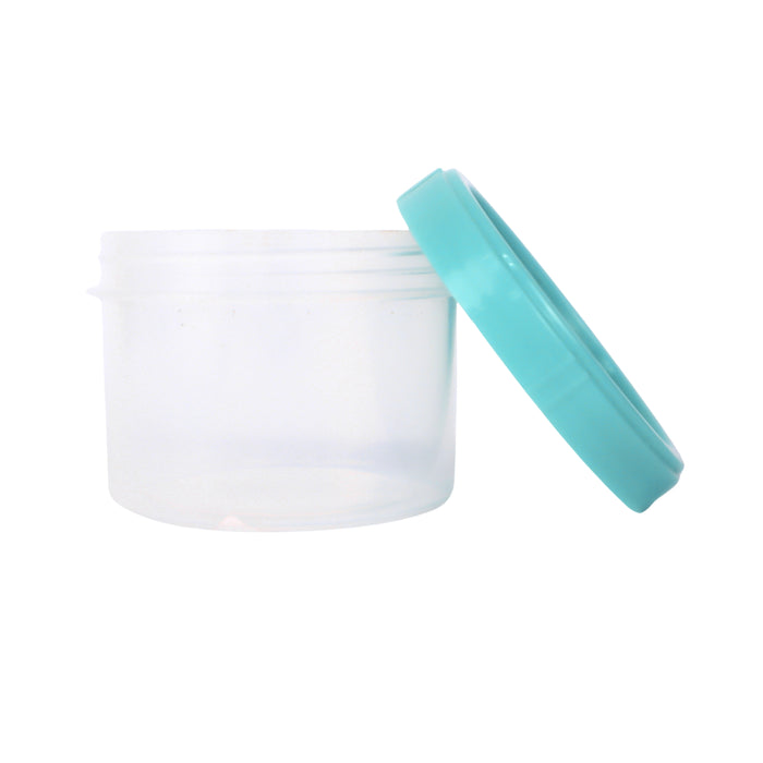 Klio Mini Round Short Clear Canister 60ml with Lid 6 x 6 x 5cm