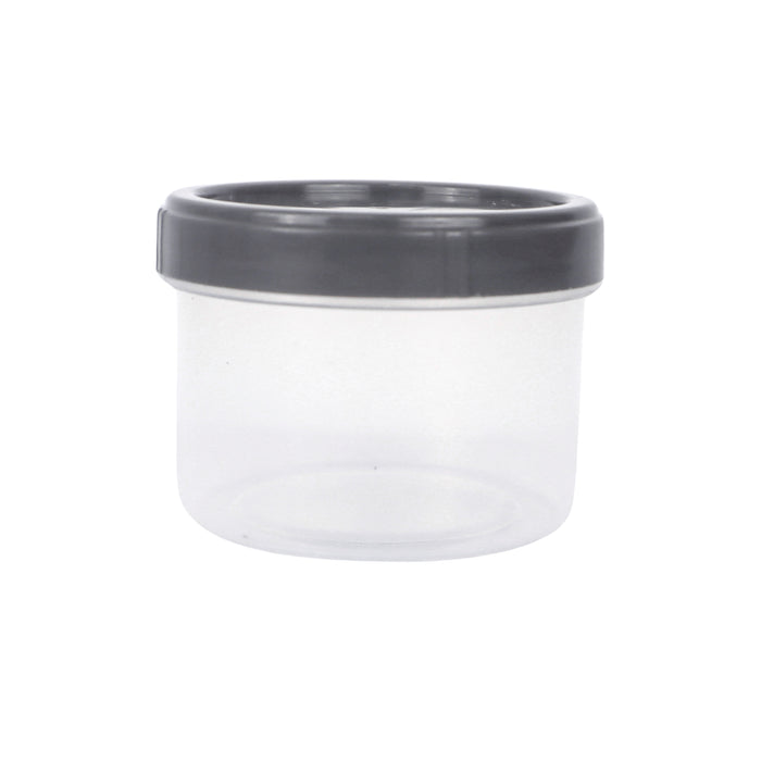 Klio Mini Round Short Clear Canister 60ml with Lid 6 x 6 x 5cm