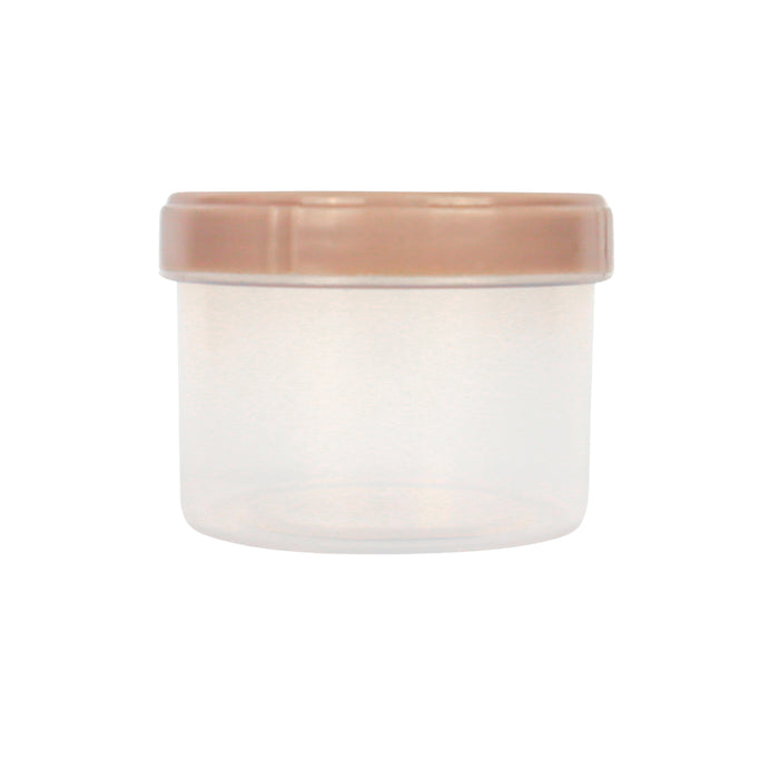 Klio Mini Round Short Clear Canister 60ml with Lid 6 x 6 x 5cm