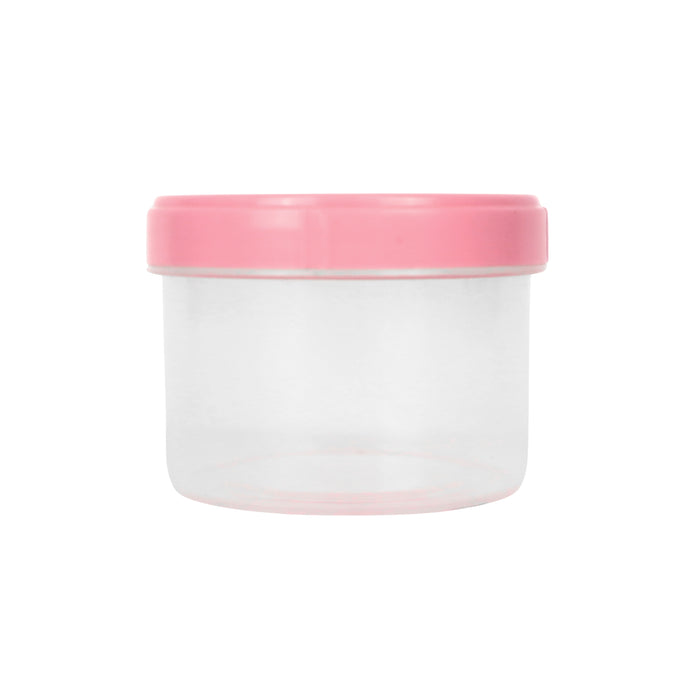 Klio Mini Round Short Clear Canister 60ml with Lid 6 x 6 x 5cm